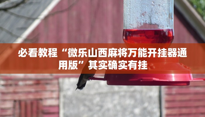 必看教程“微信小程序麻将必胜”其实确实有挂