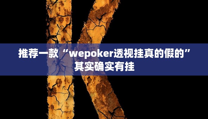 推荐一款“wepoker透视挂真的假的”其实确实有挂