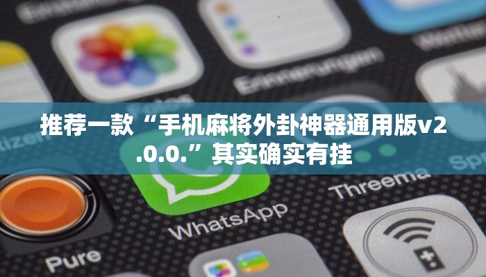 教程辅助!“微乐海南麻将怎么赢”其实确实有挂