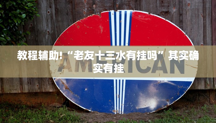 教程辅助!“老友十三水有挂吗”其实确实有挂