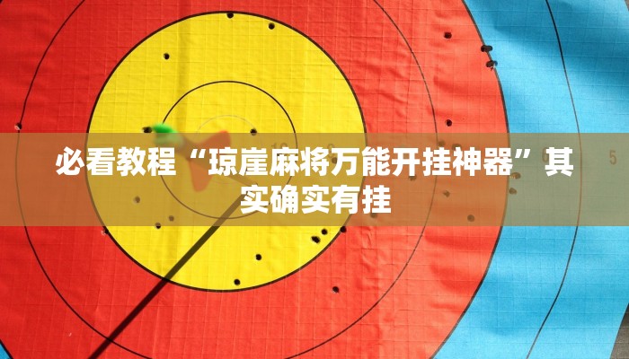 必看教程“琼崖麻将万能开挂神器”其实确实有挂