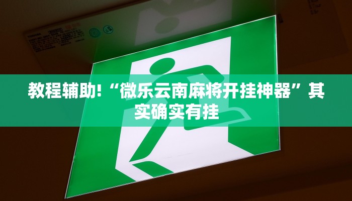 教程辅助!“微乐云南麻将开挂神器”其实确实有挂