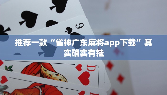 推荐一款“雀神广东麻将app下载”其实确实有挂