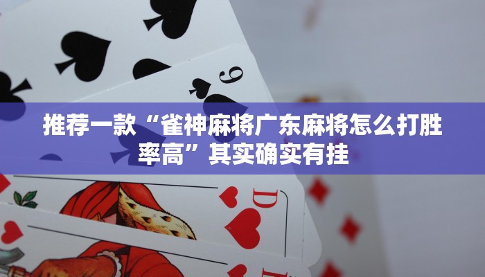 推荐一款“雀神麻将广东麻将怎么打胜率高”其实确实有挂