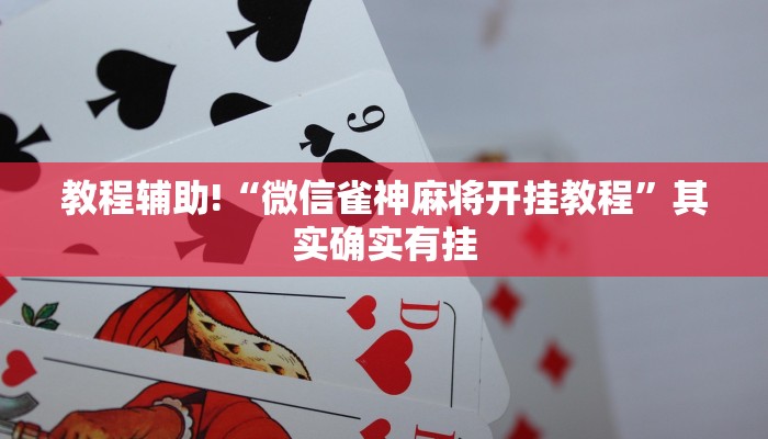 教程辅助!“微信雀神麻将开挂教程”其实确实有挂