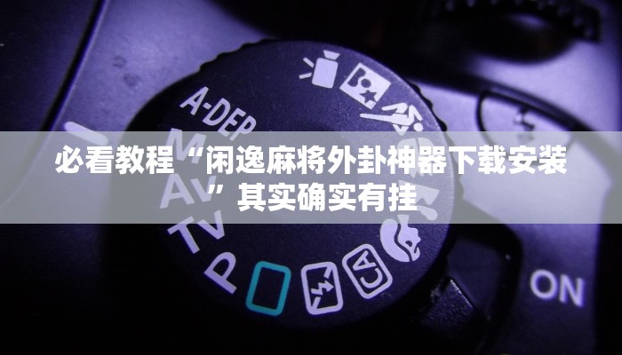 必看教程“闲逸麻将外卦神器下载安装”其实确实有挂