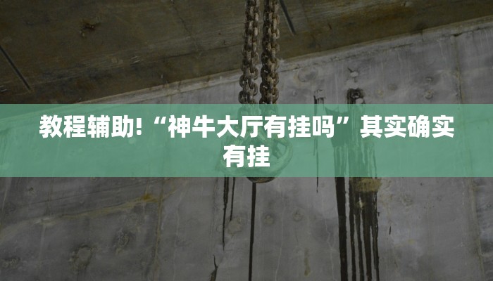 教程辅助!“神牛大厅有挂吗”其实确实有挂