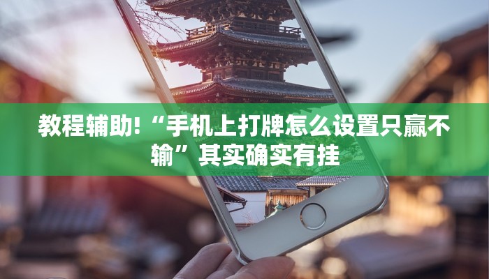 教程辅助!“手机上打牌怎么设置只赢不输”其实确实有挂