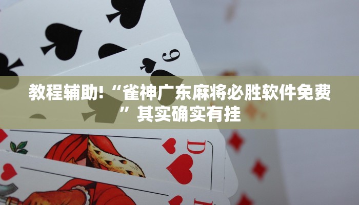 教程辅助!“雀神广东麻将必胜软件免费”其实确实有挂