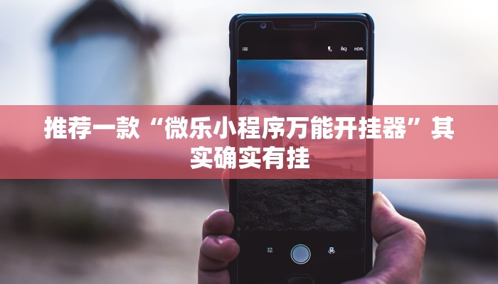 推荐一款“微乐小程序万能开挂器”其实确实有挂