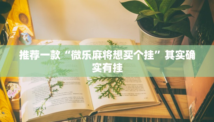 推荐一款“微乐麻将想买个挂”其实确实有挂