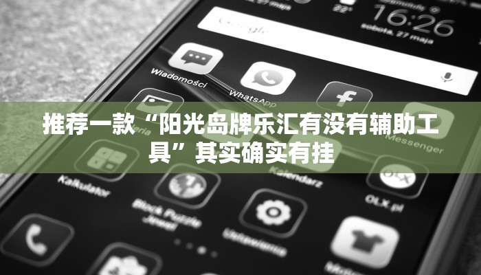 推荐一款“阳光岛牌乐汇有没有辅助工具”其实确实有挂