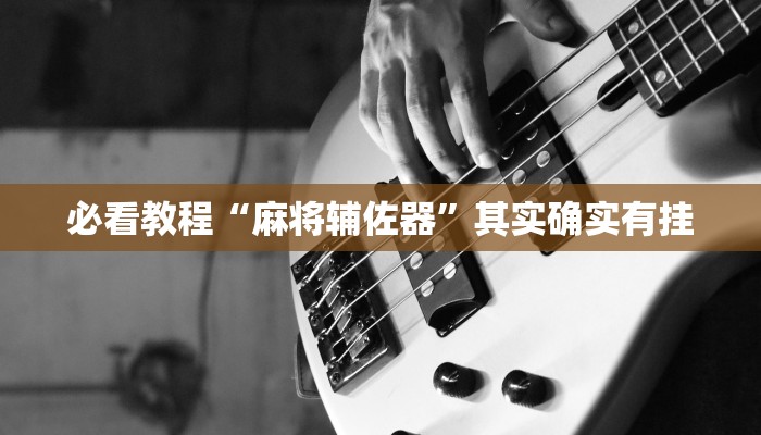 必看教程“麻将辅佐器”其实确实有挂