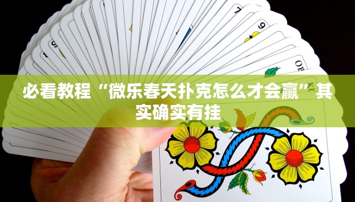 必看教程“微乐春天扑克怎么才会赢”其实确实有挂