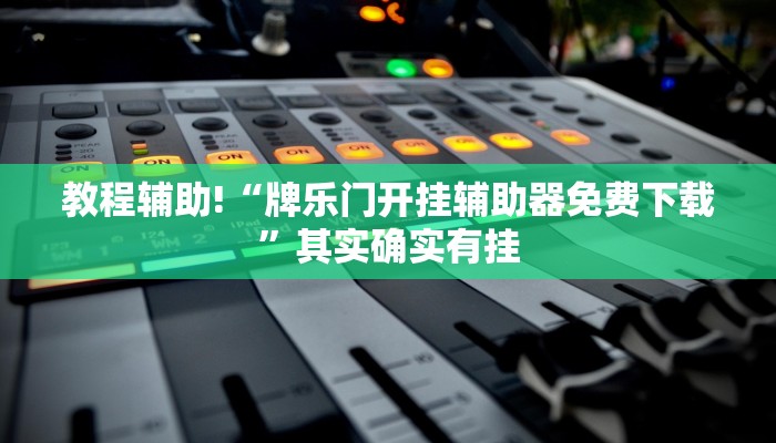 教程辅助!“牌乐门开挂辅助器免费下载”其实确实有挂