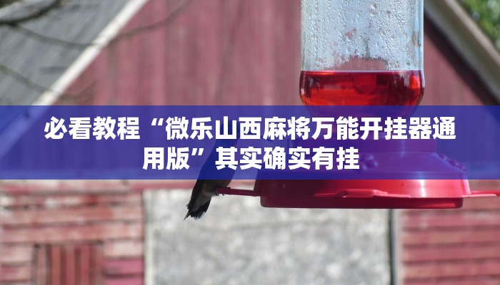 必看教程“微乐山西麻将万能开挂器通用版”其实确实有挂