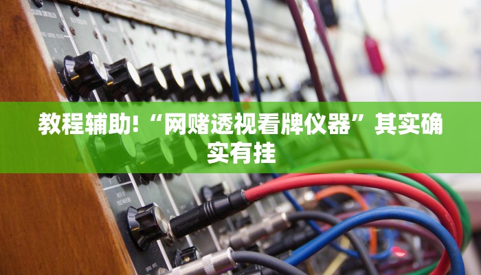 教程辅助!“网赌透视看牌仪器”其实确实有挂