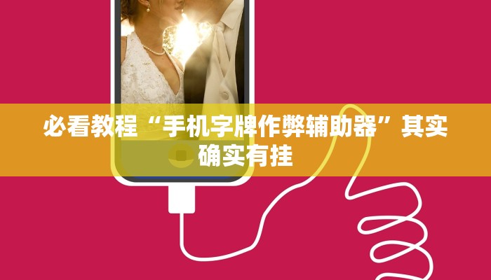 必看教程“手机字牌作弊辅助器”其实确实有挂