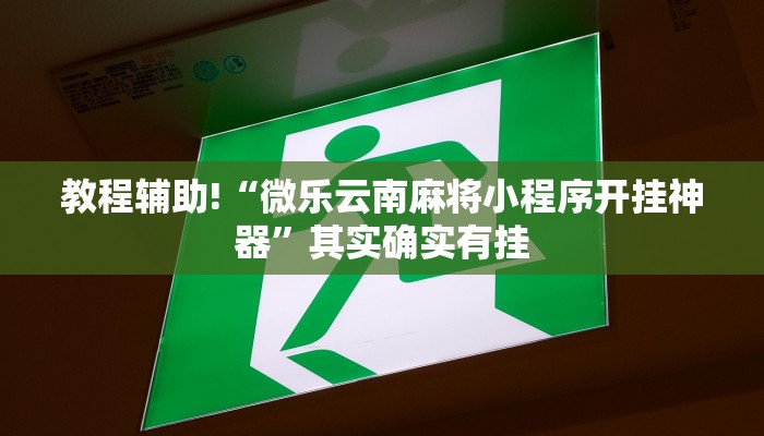 教程辅助!“微乐云南麻将小程序开挂神器”其实确实有挂