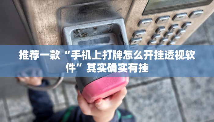 推荐一款“手机上打牌怎么开挂透视软件”其实确实有挂