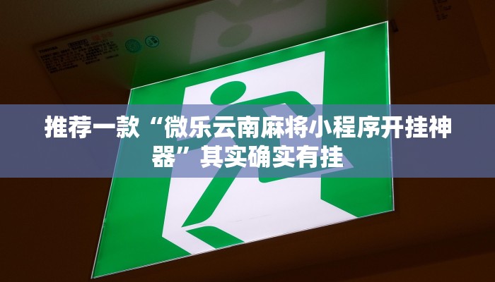推荐一款“微乐云南麻将小程序开挂神器”其实确实有挂