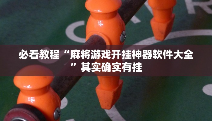 必看教程“麻将游戏开挂神器软件大全”其实确实有挂