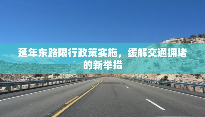 延年东路限行政策实施，缓解交通拥堵的新举措