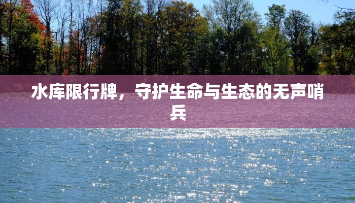 水库限行牌，守护生命与生态的无声哨兵