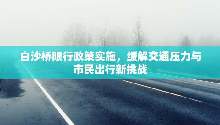 白沙桥限行政策实施，缓解交通压力与市民出行新挑战