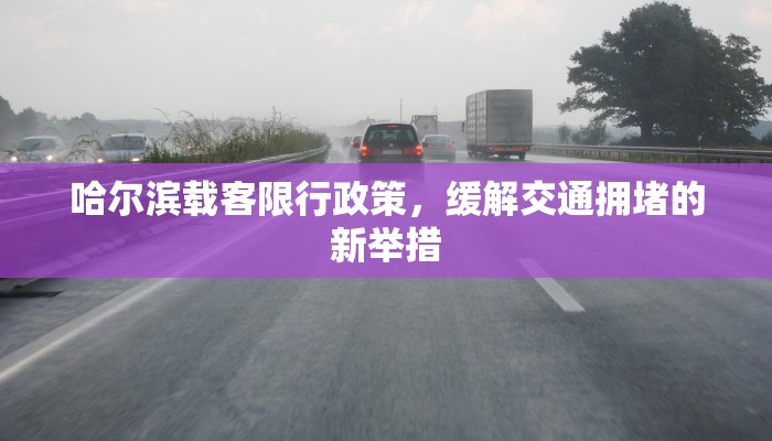 哈尔滨载客限行政策，缓解交通拥堵的新举措