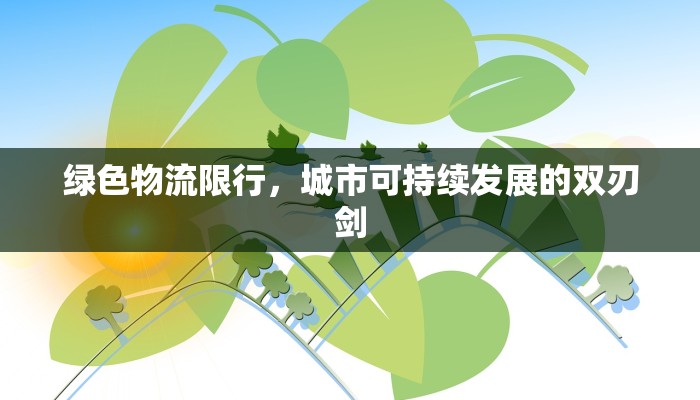 绿色物流限行，城市可持续发展的双刃剑